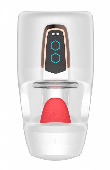 Белый мастурбатор с язычком и возвратно-поступательными движениями - Secwell - в Симферополе купить с доставкой