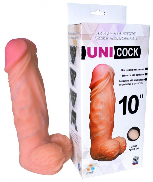 Фаллическая насадка Харнесс UNICOCK 10  - 25 см. - LOVETOY (А-Полимер) - купить с доставкой в Симферополе