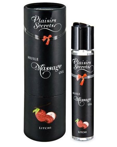 Массажное масло с ароматом личи Huile de Massage Gourmande Litchi - 59 мл. - Plaisir Secret - купить с доставкой в Симферополе