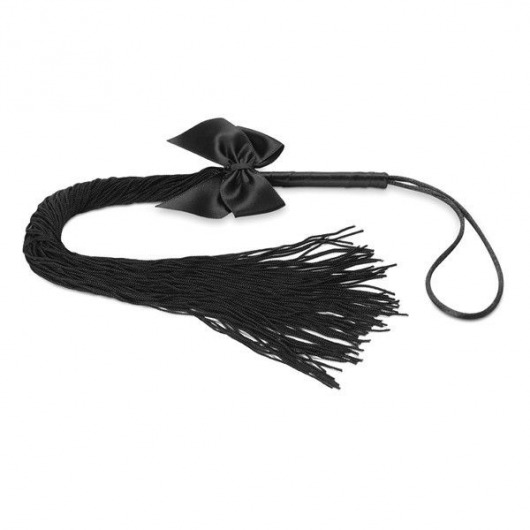 Чёрная плётка Lilly Whip Bijoux - Bijoux Indiscrets - купить с доставкой в Симферополе