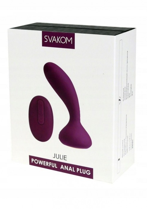 Фиолетовый массажёр простаты Julie Violet с вибрацией и пультом ДУ - Svakom - в Симферополе купить с доставкой
