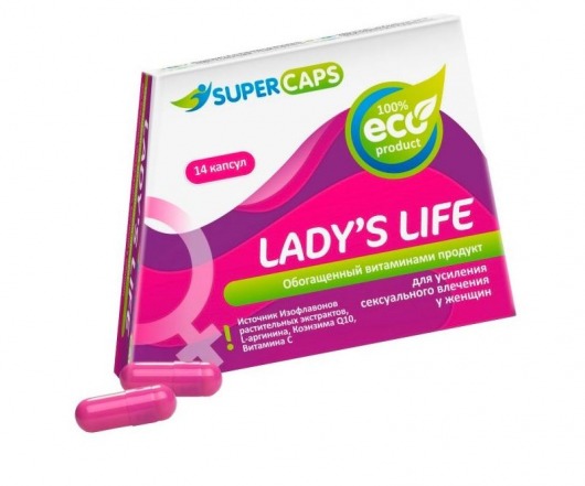 Возбуждающие капсулы Ladys Life - 14 капсул (0,35 гр.) - SuperCaps - купить с доставкой в Симферополе