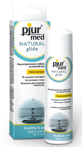 Нейтральный лубрикант на водной основе pjur MED Natural glide - 100 мл. - Pjur - купить с доставкой в Симферополе