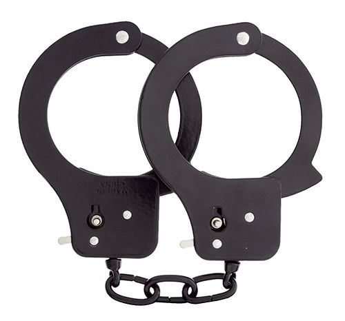 Чёрные наручники из листового металла BONDX METAL CUFFS BLACK - Dream Toys - купить с доставкой в Симферополе