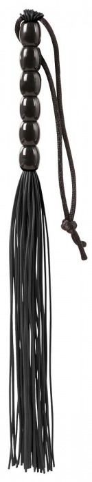 Чёрная мини-плеть из резины Rubber Mini Whip - 22 см. - Blush Novelties - купить с доставкой в Симферополе