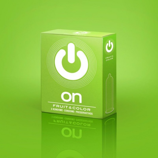 Цветные ароматизированные презервативы ON) Fruit   Color - 3 шт. - ON) - купить с доставкой в Симферополе