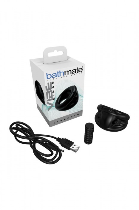 Чёрное эрекционное виброкольцо Strength - Bathmate - в Симферополе купить с доставкой