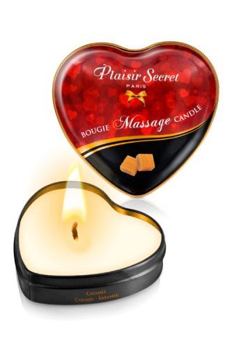 Массажная свеча с ароматом карамели Bougie Massage Candle - 35 мл. - Plaisir Secret - купить с доставкой в Симферополе