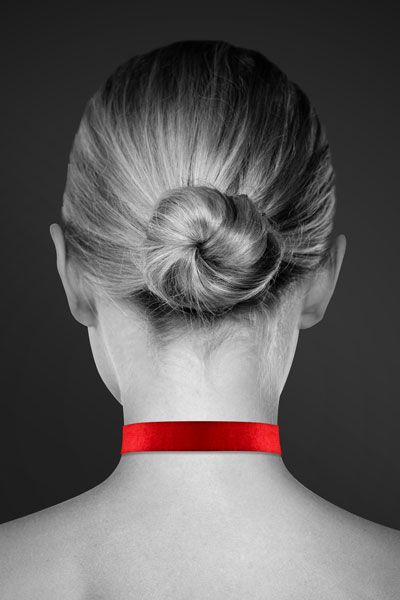 Красный чокер с замком в форме сердца - Bijoux Pour Toi - купить с доставкой в Симферополе