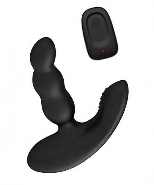 Черный силиконовый стимулятор простаты Levett Nitoc с пультом ДУ - Levett - в Симферополе купить с доставкой