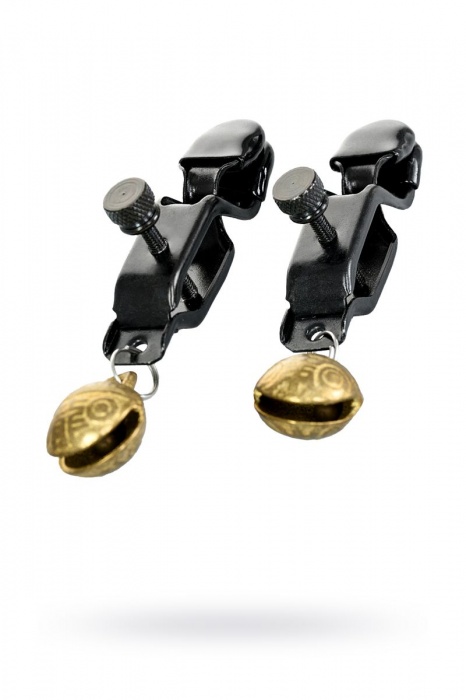 Черно-золотистые зажимы для сосков TOYFA Theatre - ToyFa - купить с доставкой в Симферополе