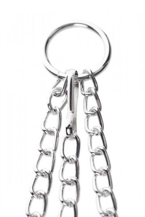 Черно-серебристые зажимы для сосков с кольцом для пениса TOYFA Metal - ToyFa - купить с доставкой в Симферополе