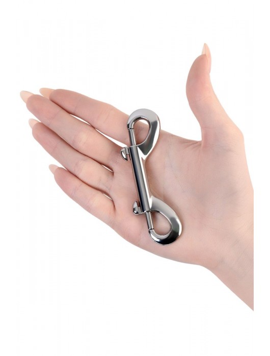 Серебристый двухсторонний карабин TOYFA Metal - ToyFa - купить с доставкой в Симферополе