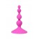 Розовая силиконовая анальная пробка Loverty - 8 см. - ToyFa