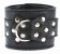 Чёрные наручники  из кожи с пряжкой - БДСМ Арсенал - купить с доставкой в Симферополе